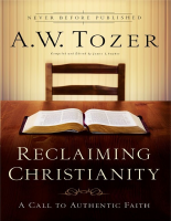Reclaiming Christianity_ A Call - Tozer, A. W_.pdf